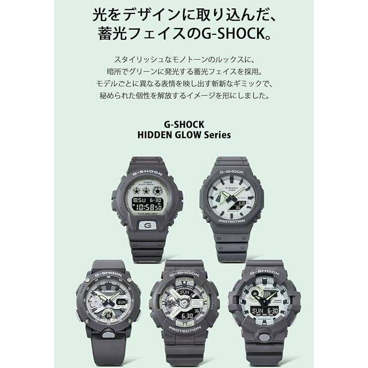 ROOK JAPAN:CASIO G-SHOCK HIDDEN GLOW SERIES DAY-DATE GREY STRAP WHITE DIAL MEN WATCH GA-2100HD-8AJF,JDM Watch,Casio G-Shock