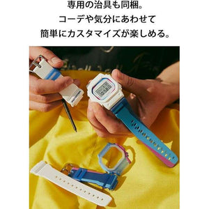 ROOK JAPAN:CASIO G-SHOCK INTERCHANGEABLE PARTS WHITE / MULTICOLORED MEN WATCH DWE-5600PR-2JR,JDM Watch,Casio G-Shock