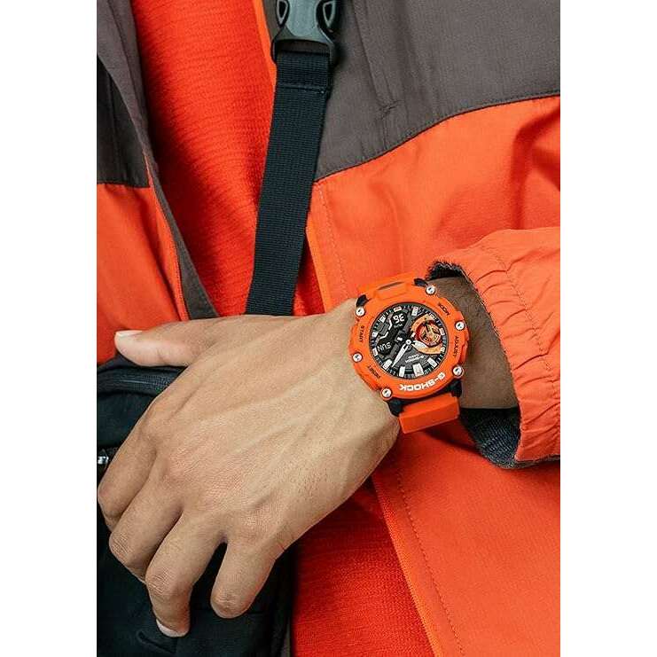 ROOK JAPAN:CASIO G-SHOCK ANALOG DIGITAL ORANGE MEN WATCH GA-2200M-4AJF,JDM Watch,Casio G-Shock