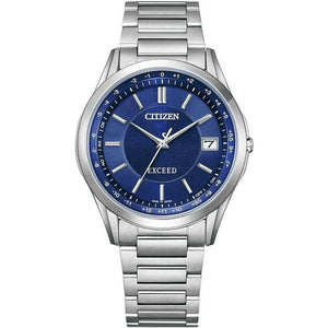 ROOK JAPAN:CITIZEN EXCEED RADIO CONTROLLED SOLAR SILVER STRAP BLUE DIAL MEN WATCH CB1110-61L,JDM Watch,Citizen Exceed