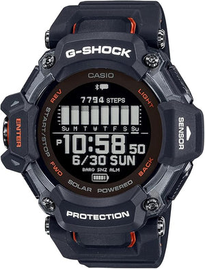 CASIO G-SHOCK G-SQUAD GPS CARDIOMETER BLUETOOTH BLACK & ORANGE MEN WATCH GBD-H2000-1AJR