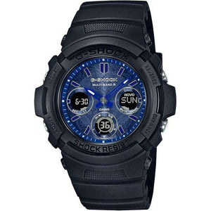 ROOK JAPAN:CASIO G-SHOCK BLUE PAISLEY SERIES RADIO SOLAR BLACK & BLUE MEN WATCH AWG-M100SBP-1AJF,JDM Watch,Casio G-Shock