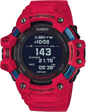 CASIO G-SHOCK G-SQUAD PEDOMETER SOLAR GPS DIGITAL RED MEN WATCH GBD-H1000-4JR