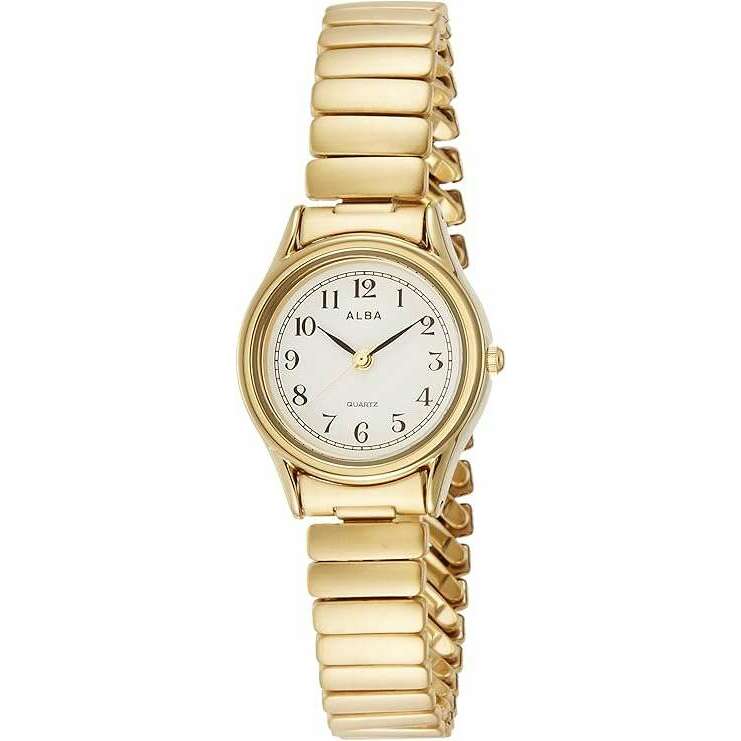 ROOK JAPAN:ALBA QWARTZ ANALOG HARDLEX GOLD STRAP WHITE DIAL LADIES WATCH AQHK440,Fashion Watch,ALBA(アルバ)