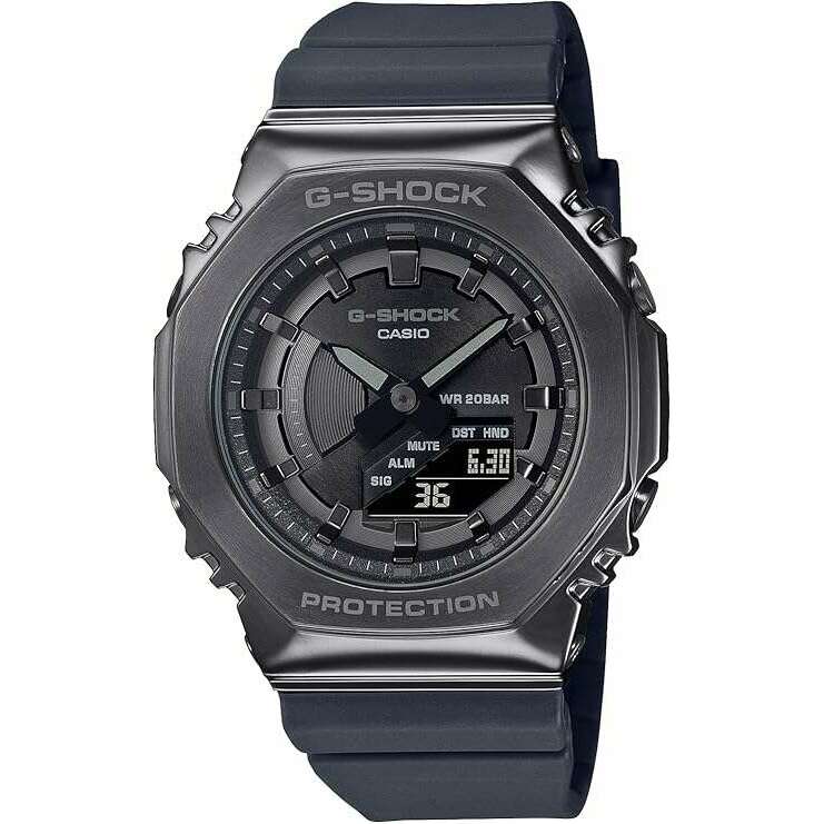 ROOK JAPAN:CASIO G-SHOCK MID-SIZE MODEL METAL COVERED BLACK & GREY LADIES WATCH GM-S2100B-8AJF,JDM Watch,Casio G-Shock