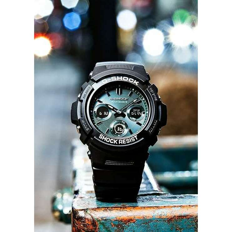 ROOK JAPAN:CASIO G-SHOCK BLACK AND GREEN SERIES RADIO SOLAR MEN WATCH AWG-M100SMG-1AJF,JDM Watch,Casio G-Shock