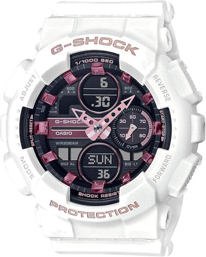 CASIO G-SHOCK LIMITED MODEL ANALOG DIGITAL WHITE & PINK MEN WATCH GMA-S140M-7AJF