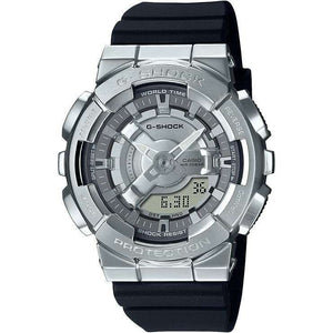 ROOK JAPAN:CASIO G-SHOCK MID-SIZE MODEL METAL COVERED SILVER & BLACK LADIES WATCH GM-S110-1AJF,JDM Watch,Casio G-Shock