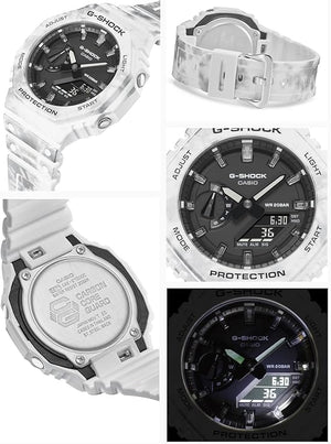 CASIO G-SHOCK INTERCHANGEABLE PARTS GRUNGE SNOW CAMOUFLAGE MEN WATCH GAE-2100GC-7AJR