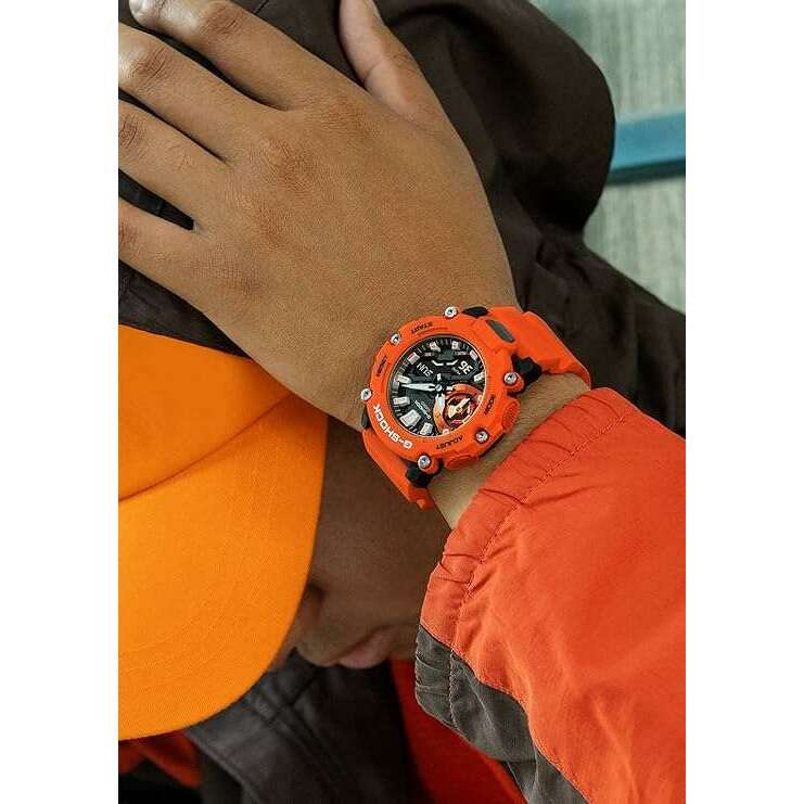 ROOK JAPAN:CASIO G-SHOCK ANALOG DIGITAL ORANGE MEN WATCH GA-2200M-4AJF,JDM Watch,Casio G-Shock