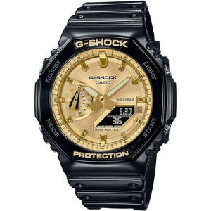 ROOK JAPAN:CASIO G-SHOCK DAY-DATE BLACK RUBBER STRAP GOLD DIAL MEN WATCH GA-2100GB-1AJF,JDM Watch,Casio G-Shock