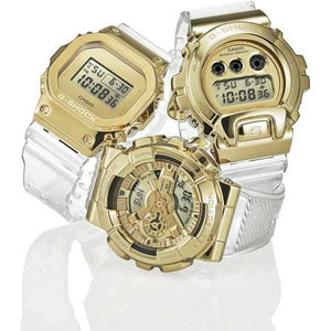 ROOK JAPAN:CASIO G-SHOCK METAL COVERED CLEAR & GOLD ANALOG DIGITAL MEN WATCH GM-110SG-9AJF,JDM Watch,Casio G-Shock