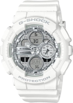 CASIO G-SHOCK WHITE & SILVER ANALOG DIGITAL LADIES WATCH GMA-S140VA-7AJF