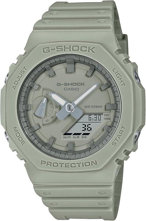 CASIO G-SHOCK NATURAL COLOR SERIES LIMITED MODEL DAY-DATE KHAKI MEN WATCH GA-2100NC-3AJF