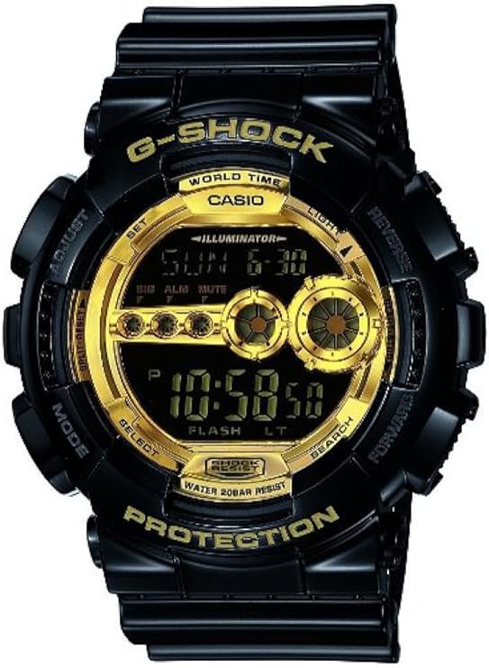 CASIO G-SHOCK BLACK x GOLD SERIES DIGITAL MEN WATCH GD-100GB-1JF