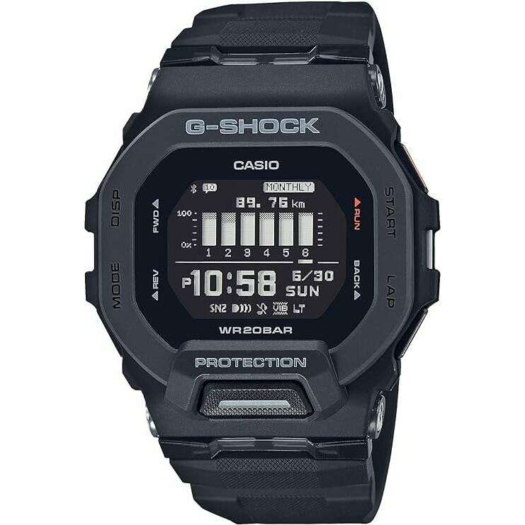 ROOK JAPAN:CASIO G-SHOCK DAY-DATE ALL BLACK RESIN STRAP DIGITAL DIAL MEN WATCH GBD-200-1JF,JDM Watch,Casio G-Shock