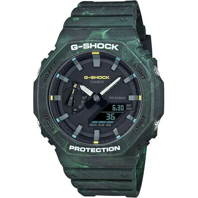 ROOK JAPAN:CASIO G-SHOCK MYSTIC FOREST SERIES ANALOG DIGITAL GREEN MEN WATCH GA-2100FR-3AJF,JDM Watch,Casio G-Shock