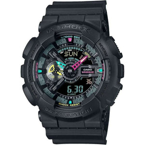 ROOK JAPAN:CASIO G-SHOCK MULTI FLUORESCENT COLOR SERIES DAY-DATE BLACK MEN WATCH GA-110MF-1AJF,JDM Watch,Casio G-Shock