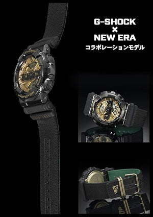 CASIO G-SHOCK NEW ERA 100TH ANNIVERSARY COLLAB BLACK & GOLD MEN WATCH GM-110NE-1AJR