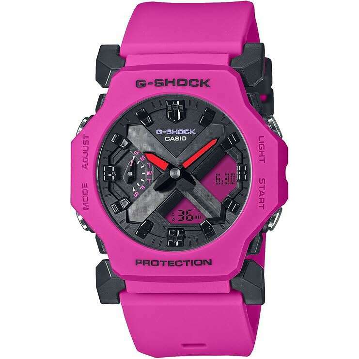 ROOK JAPAN:CASIO G-SHOCK DAY-DATE ANALOG DIGITAL DIAL RUBBER STRAP PINK MEN WATCH GA-2300-4AJF,JDM Watch,Casio G-Shock