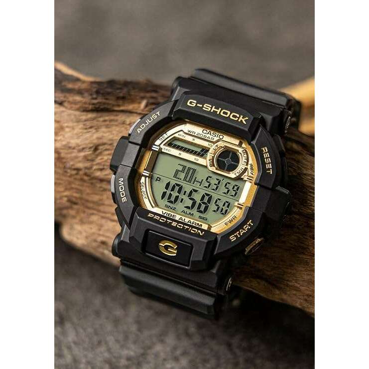 ROOK JAPAN:CASIO G-SHOCK WEB EXCLUSIVE DIGITAL DIAL BLACK & GOLD MEN WATCH GD-350GB-1JF,JDM Watch,Casio G-Shock