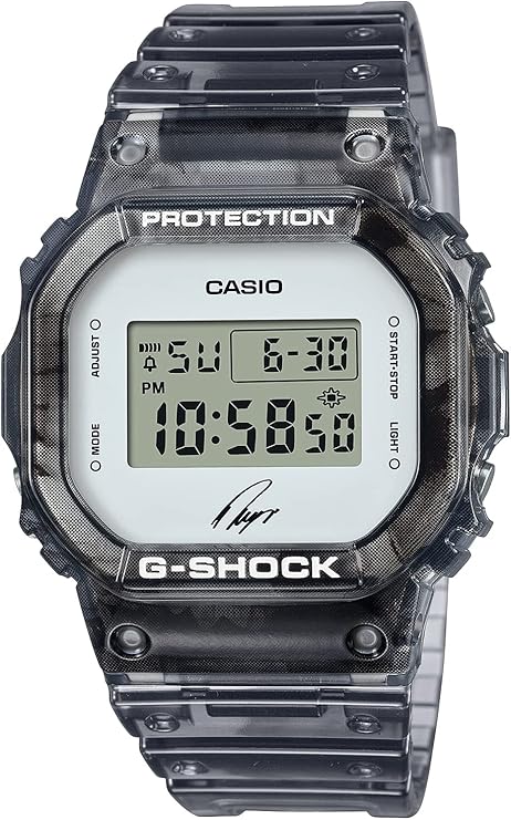 CASIO G-SHOCK RYO ISHIKAWA SIGNATURE MODEL DIGITAL SKELETON BLACK MEN WATCH DW-5600RI22-1JR