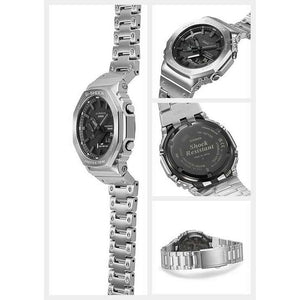 ROOK JAPAN:CASIO G-SHOCK BLUETOOTH FULL METAL SOLAR SILVER & BLACK MEN WATCH GM-B2100D-1AJF,JDM Watch,Casio G-Shock