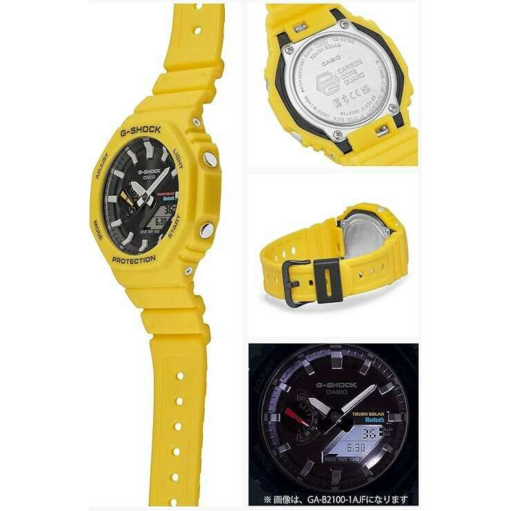 ROOK JAPAN:CASIO G-SHOCK BLUETOOTH SOLAR ANALOG DIGITAL DIAL YELLOW MEN WATCH GA-B2100C-9AJF,JDM Watch,Casio G-Shock