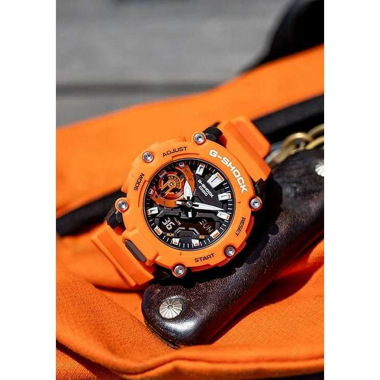 ROOK JAPAN:CASIO G-SHOCK ANALOG DIGITAL ORANGE MEN WATCH GA-2200M-4AJF,JDM Watch,Casio G-Shock