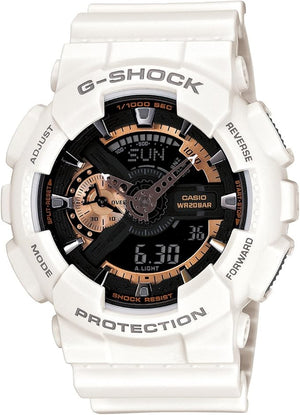 CASIO G-SHOCK ROSE GOLD SERIES DAY-DATE ANALOG DIGITAL WHITE MEN WATCH GA-110RG-7AJF