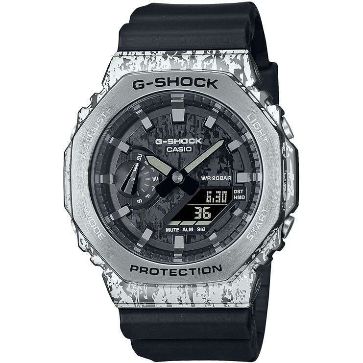 ROOK JAPAN:CASIO G-SHOCK GRUNGE CAMOUFLAGE SERIES WEB-EXCLUSIVE METAL COVERED MEN WATCH GM-2100GC-1AJF,JDM Watch,Casio G-Shock