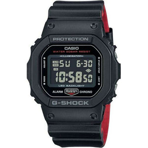 ROOK JAPAN:CASIO G-SHOCK DAY-DATE RUBBER STRAP DIGITAL DIAL BLACK & RED MEN WATCH DW-5600UHR-1JF,JDM Watch,Casio G-Shock