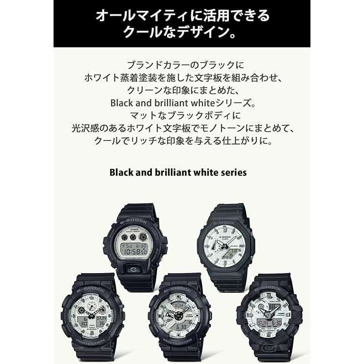 ROOK JAPAN:CASIO G-SHOCK BLACK AND BRILLIANT WHITE SERIES ANALOG DIGITAL DIAL MEN WATCH GA-110WD-1AJF,JDM Watch,Casio G-Shock