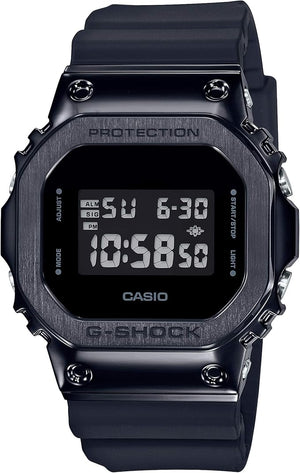 CASIO G-SHOCK METAL COVERED DIGITAL ALL BLACK MEN WATCH GM-5600B-1JF