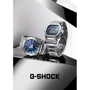 ROOK JAPAN:CASIO G-SHOCK BLUETOOTH FULL METAL SOLAR SILVER & BLUE MEN WATCH GM-B2100AD-2AJF,JDM Watch,Casio G-Shock