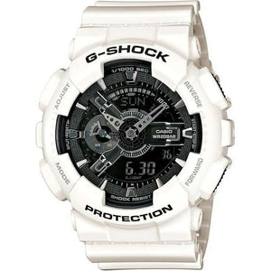 ROOK JAPAN:CASIO G-SHOCK WHITE RUBBER STRAP ANALOG DIGITAL BLACK DIAL MEN WATCH GA110GW7AJF,JDM Watch,Casio G-Shock