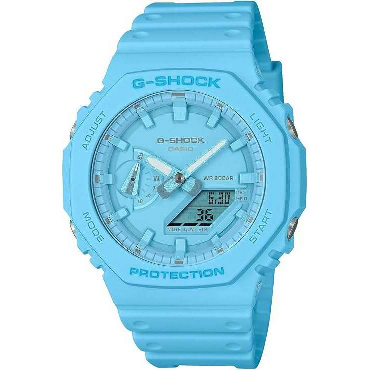 ROOK JAPAN:CASIO G-SHOCK TONE ON TONE SERIES ANALOG DIGITAL DIAL TURQUOISE BLUE MEN WATCH GA-2100-2A2JF,JDM Watch,Casio G-Shock