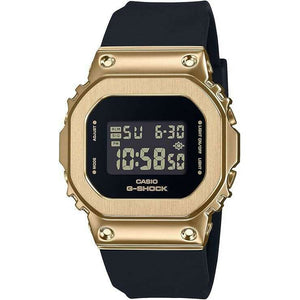 ROOK JAPAN:CASIO G-SHOCK MID-SIZE MODEL METAL COVERED DIGITAL BLACK & GOLD LADIES WATCH GM-S5600UGB-1JF,JDM Watch,Casio G-Shock