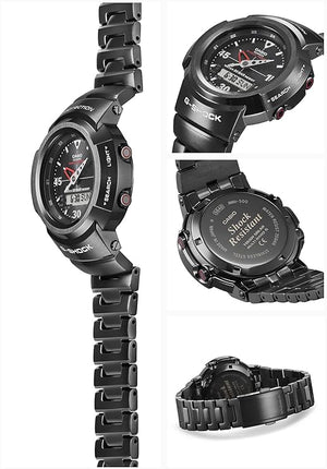 CASIO G-SHOCK FULL METAL RADIO SOLAR BLACK ANALOG DIGITAL MEN WATCH AWM-500-1AJF