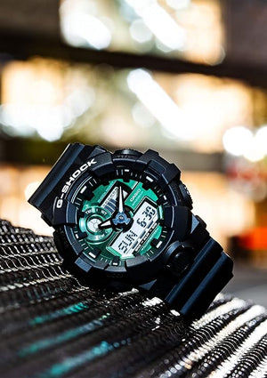 CASIO G-SHOCK BLACK AND GREEN SERIES ANALOG DIGITAL MEN WATCH GA-700MG-1AJF