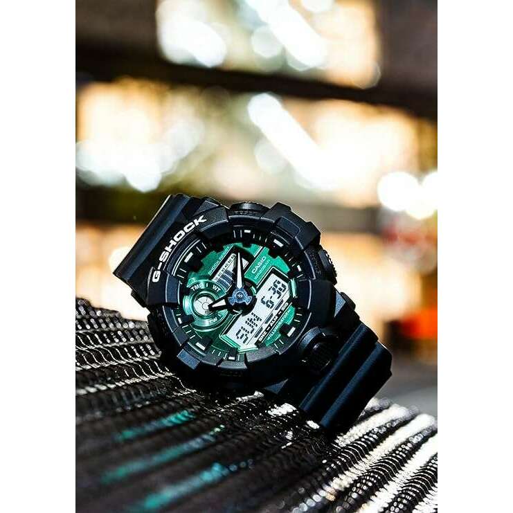 ROOK JAPAN:CASIO G-SHOCK BLACK AND GREEN SERIES ANALOG DIGITAL MEN WATCH GA-700MG-1AJF,JDM Watch,Casio G-Shock