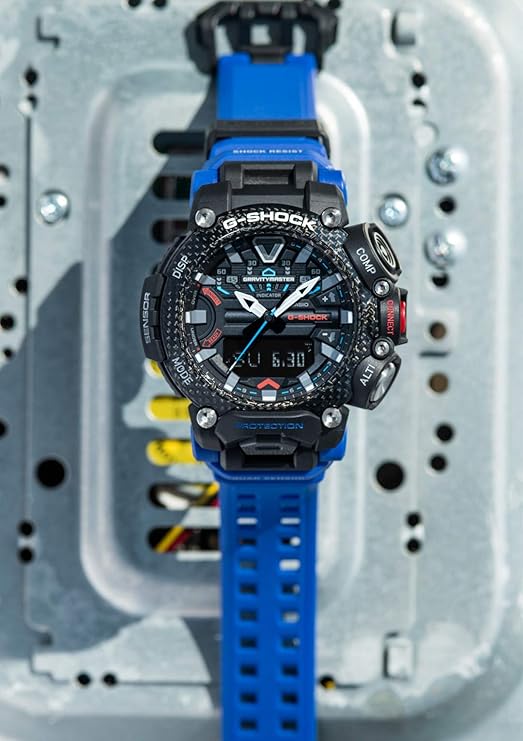 CASIO G-SHOCK GRAVITYMASTER BLUETOOTH CARBON CORE GUARD BLUE MEN WATCH GR-B200-1A2JF