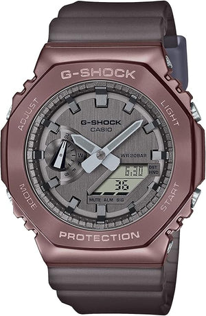 CASIO G-SHOCK MIDNIGHT FOG SERIES METAL COVERED BROWN MEN WATCH GM-2100MF-5AJF