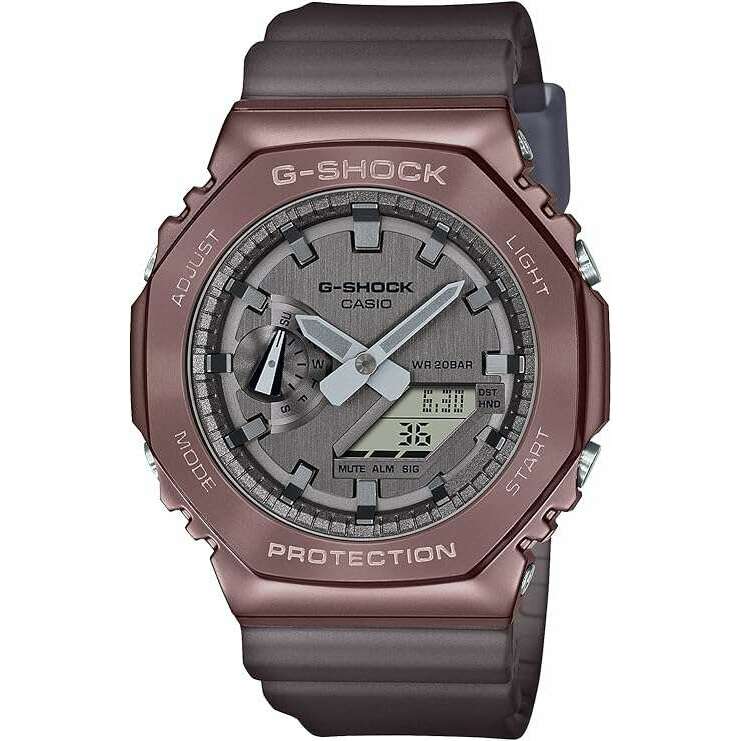 ROOK JAPAN:CASIO G-SHOCK MIDNIGHT FOG SERIES METAL COVERED BROWN MEN WATCH GM-2100MF-5AJF,JDM Watch,Casio G-Shock