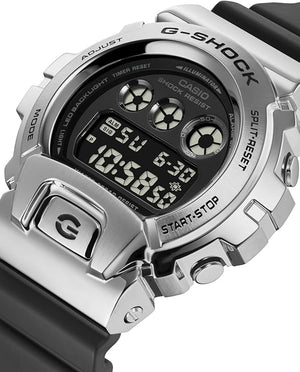 CASIO G-SHOCK METAL COVERED DIGITAL BLACK & SILVER MEN WATCH GM-6900U-1JF