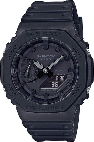 CASIO G-SHOCK CASIOAK CARBON CORE GUARD ANALOG DIGITAL ALL BLACK MEN WATCH GA-2100-1A1