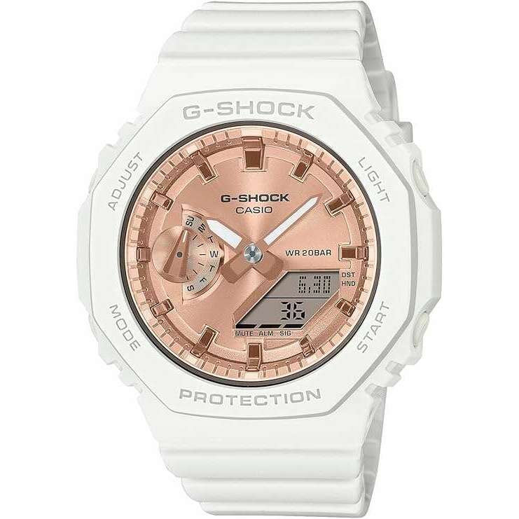 ROOK JAPAN:CASIO G-SHOCK MID-SIZE MODEL WHITE STRAP PINK GOLD DIAL LADIES WATCH GMA-S2100MD-7AJF,JDM Watch,Casio G-Shock