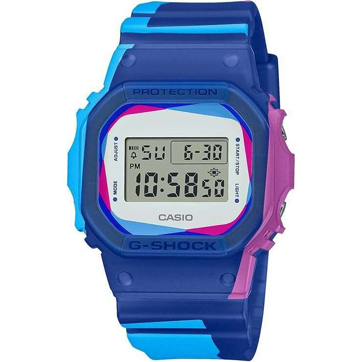 ROOK JAPAN:CASIO G-SHOCK INTERCHANGEABLE PARTS WHITE / MULTICOLORED MEN WATCH DWE-5600PR-2JR,JDM Watch,Casio G-Shock