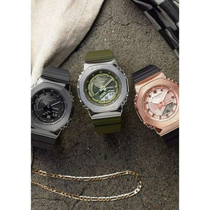 ROOK JAPAN:CASIO G-SHOCK MID-SIZE MODEL METAL COVERED BLACK & PINK GOLD LADIES WATCH GM-S2100PG-1A4JF,JDM Watch,Casio G-Shock