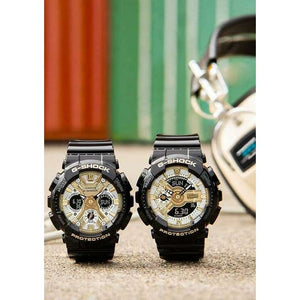 ROOK JAPAN:CASIO G-SHOCK WEB-EXCLUSIVE MID-SIZE MODEL BLACK & GOLD LADIES WATCH GMA-S120GB-1AJF,JDM Watch,Casio G-Shock